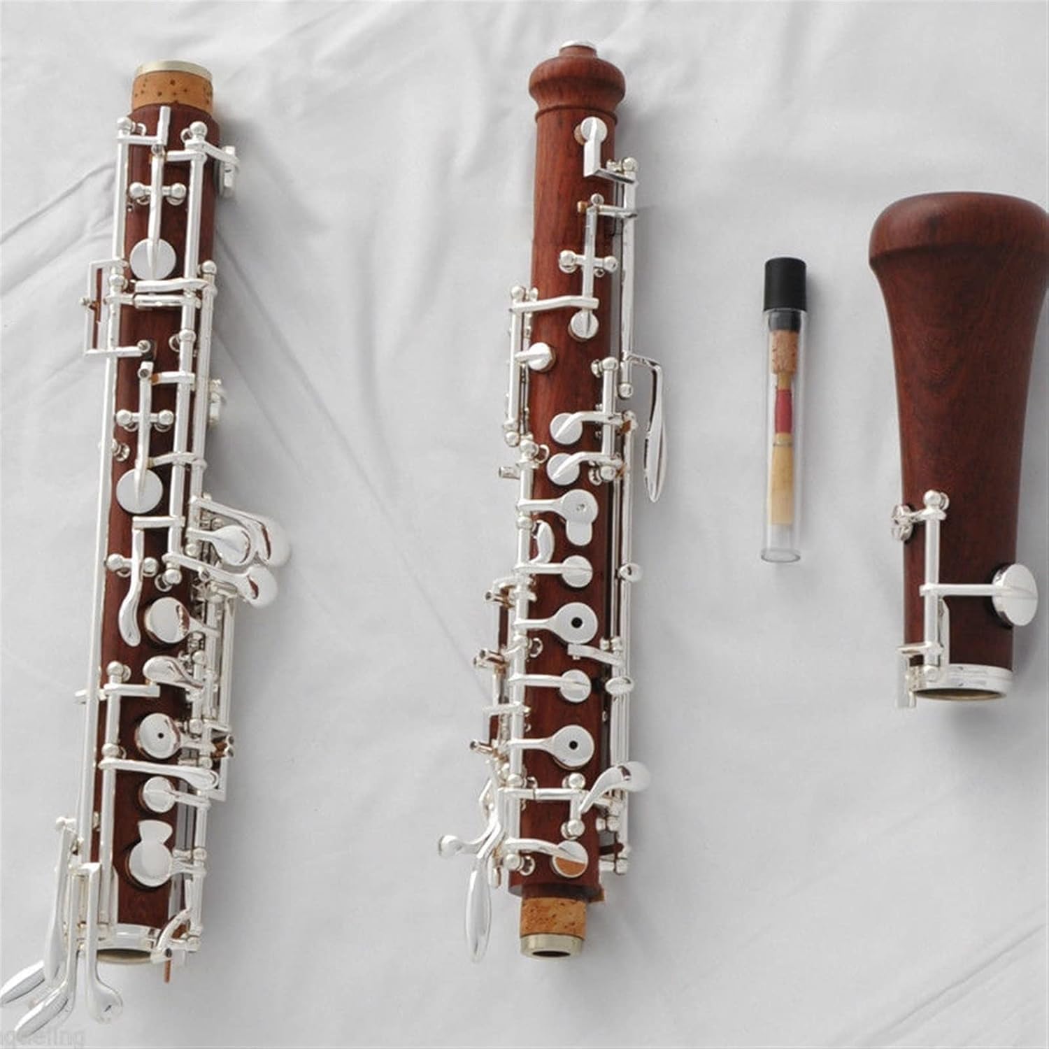 Professional Rose Wooden Silver Plated Keys Oboe C Key with Woodwind Instrument Wood Case