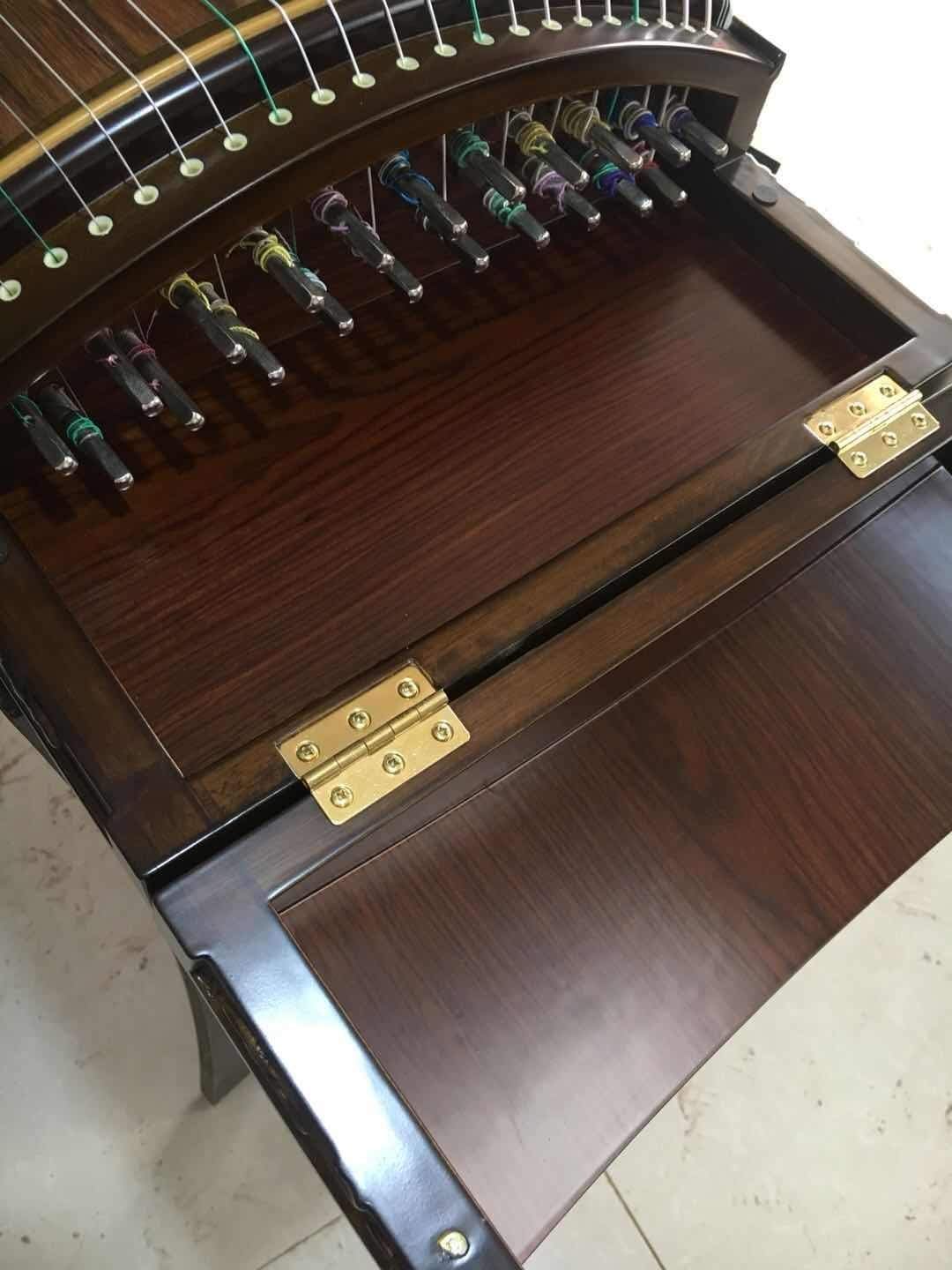 Landtom® Professional Concert Level Nanmu Wood Guzheng(163cm) with Hand-Carved Craftwork For Adults/Children/Senior/Intermediate/Beginner (Roaring Dragon)