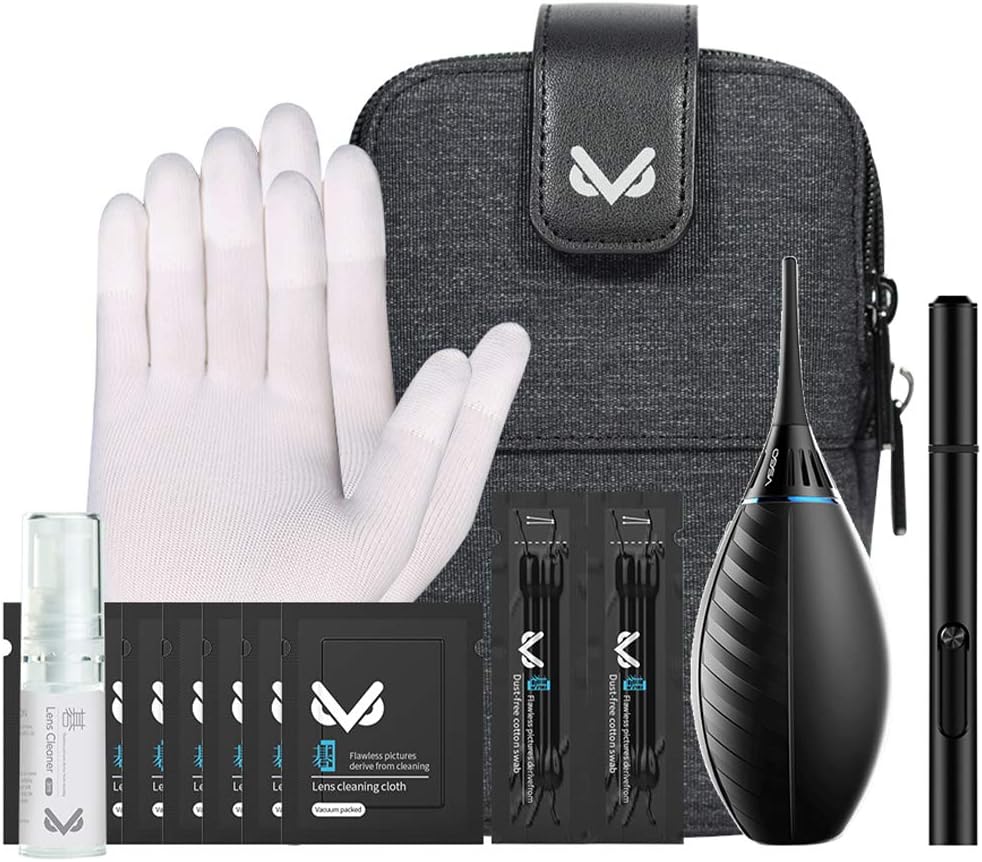 VSGO VS-A3E Warp-up Camera Cleaning Kit Portable Bag + VSGO V-CL01E Microfiber Cleaning Cloths