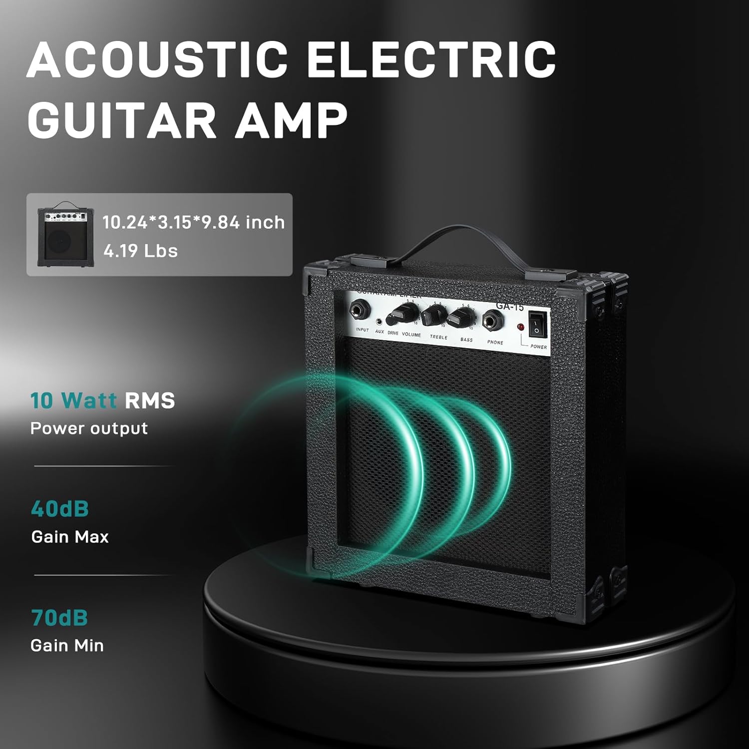 Ktaxon Full-Size Acoustic Electric Guitar with Amp, 41 Inch Basswood Body Guitars Kit for Beginner & Intermediate W/Bag, Strap, and Capo All Accessories Included (Green)