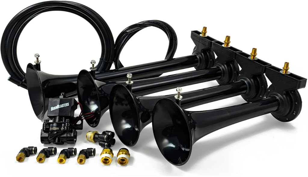 HornBlasters Shocker XL Train Horns Only - US Made Horns - 147.7 Actual dB