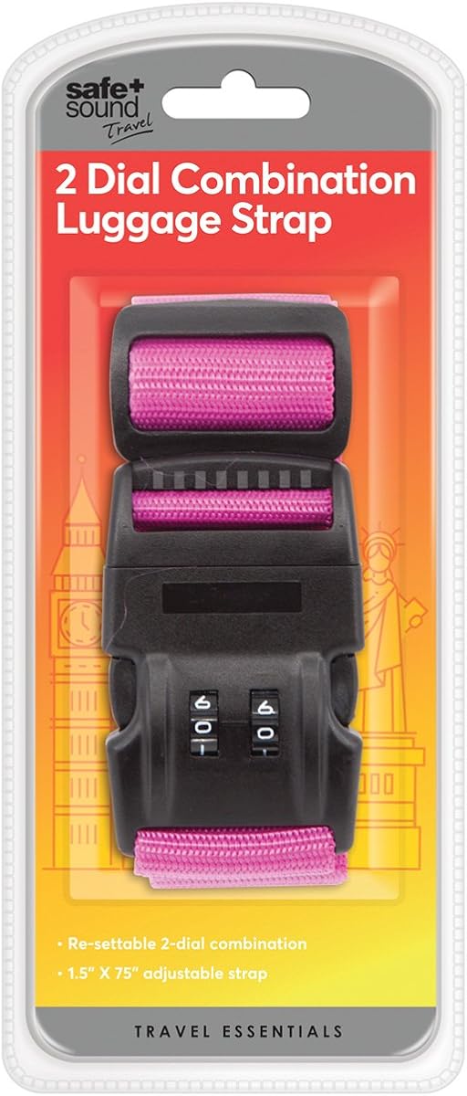 Safe and Sound Luggage Strap, Transparent, us:one Size