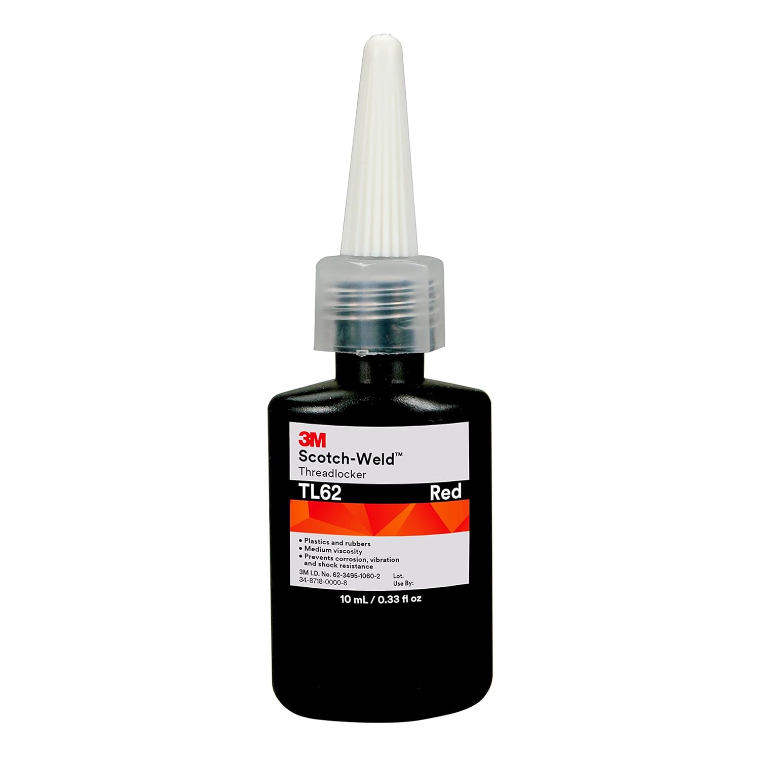 3M Scotch-Weld 62609 Threadlocker TL62, 10 mL Bottle, Purple, 0.33 fl. oz.