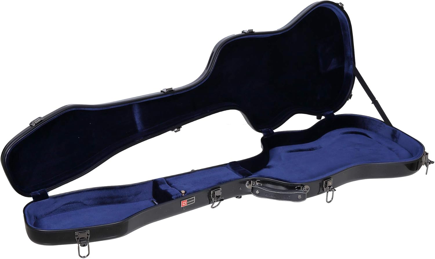Crossrock Fiberglass Case fits for Precision Bass Style Guitars with removable shoulder straps-Black(CRF2021BBK)