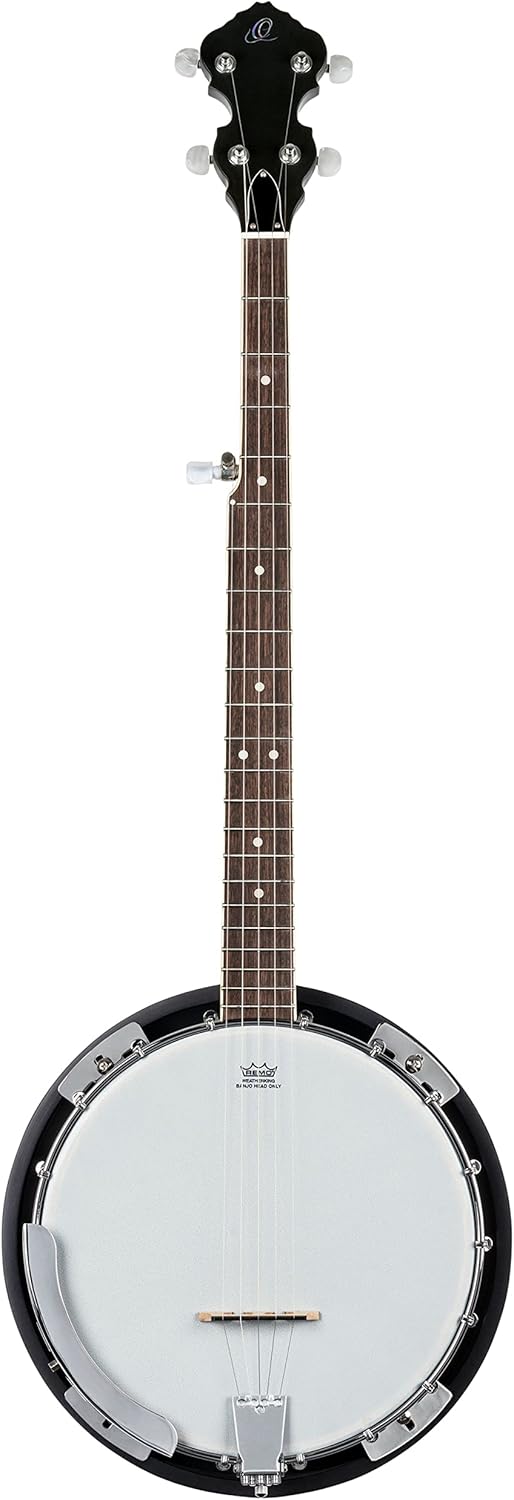 Ortega Guitars Americana Series 5-String Mahogany Resonator Banjo, Right, Whiskey Burst (OBJ150-WB)