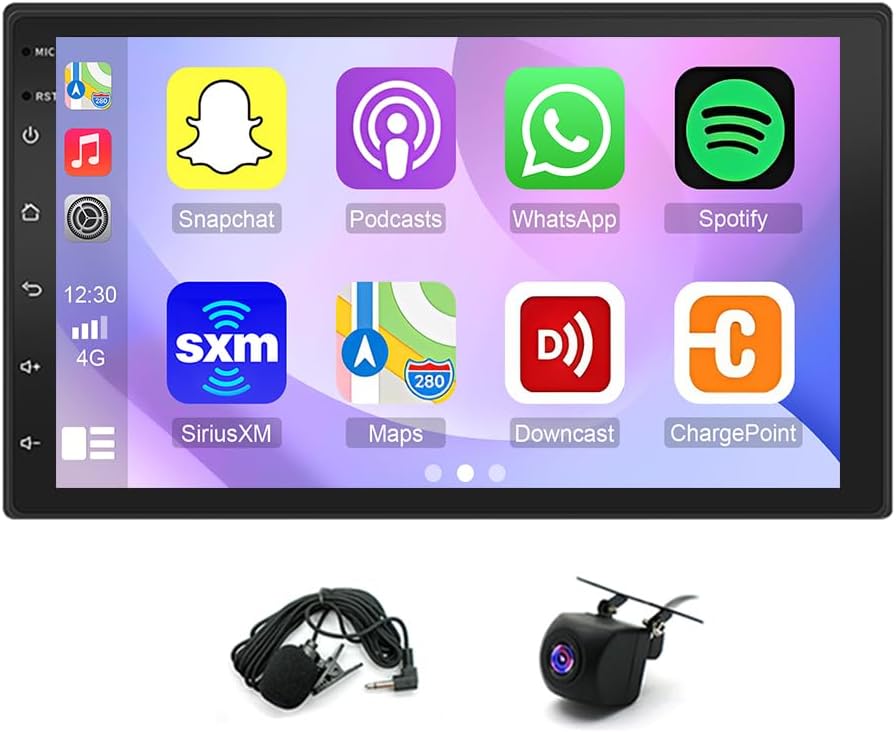 8+256G Car Stereo for Nissan Navara D22 2013 with Wireless Carplay&Android Auto,7 Inch Android 15 Touchscreen Bluetooth Car Radio with GPS, WiFi, FM Radio,Backup Camera,SWC,MIC