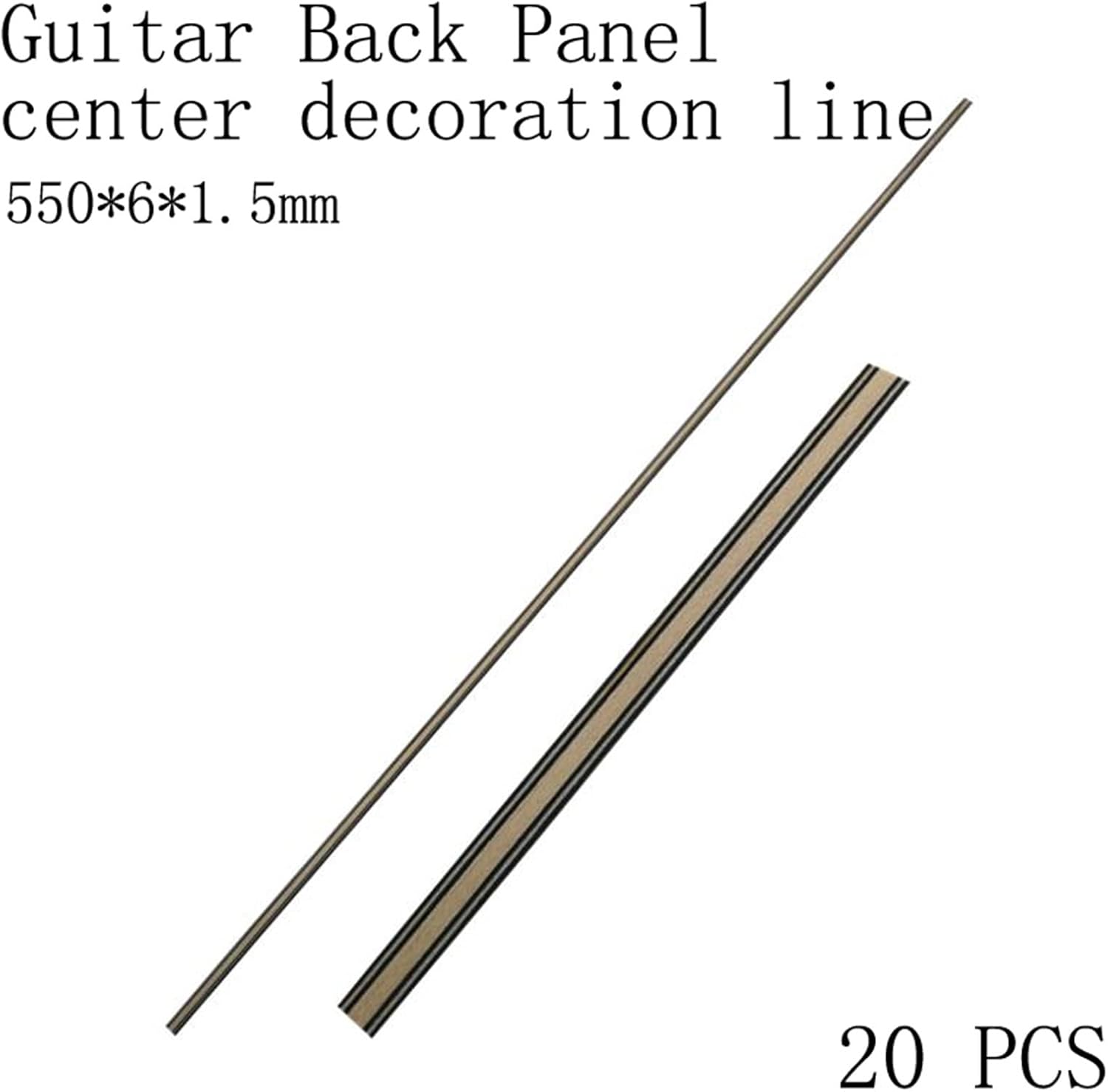 KESHUO 20 Pcs Guitar Binding Inlay Body Guitar Bass Ukulele Accessories Wood Guitar Kit Accessories (Color : 1)