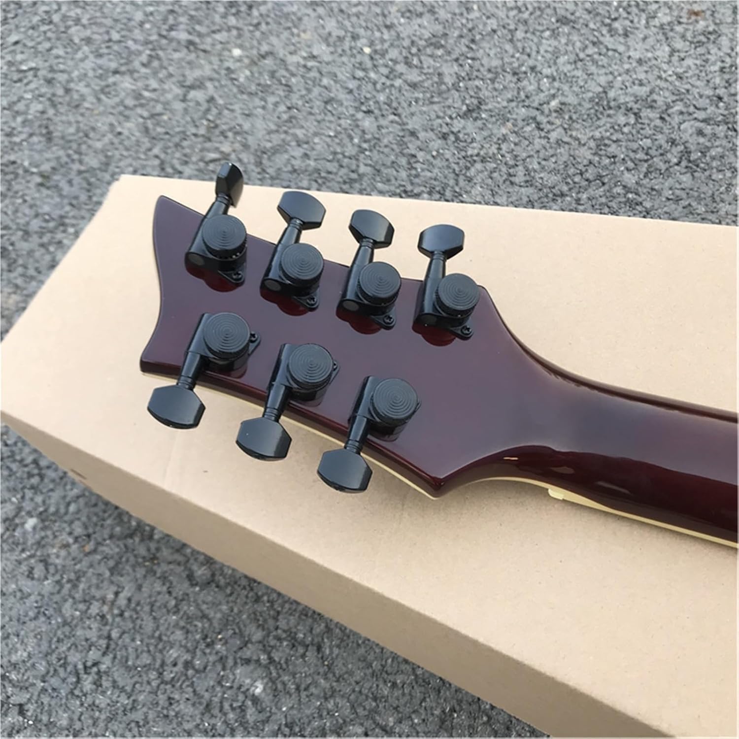 Beginner Electric Guitar Kits 7 Turn Original Wood Tiger Pattern F Hole Semi Hollow Professional Small Jazz Electric Guitar