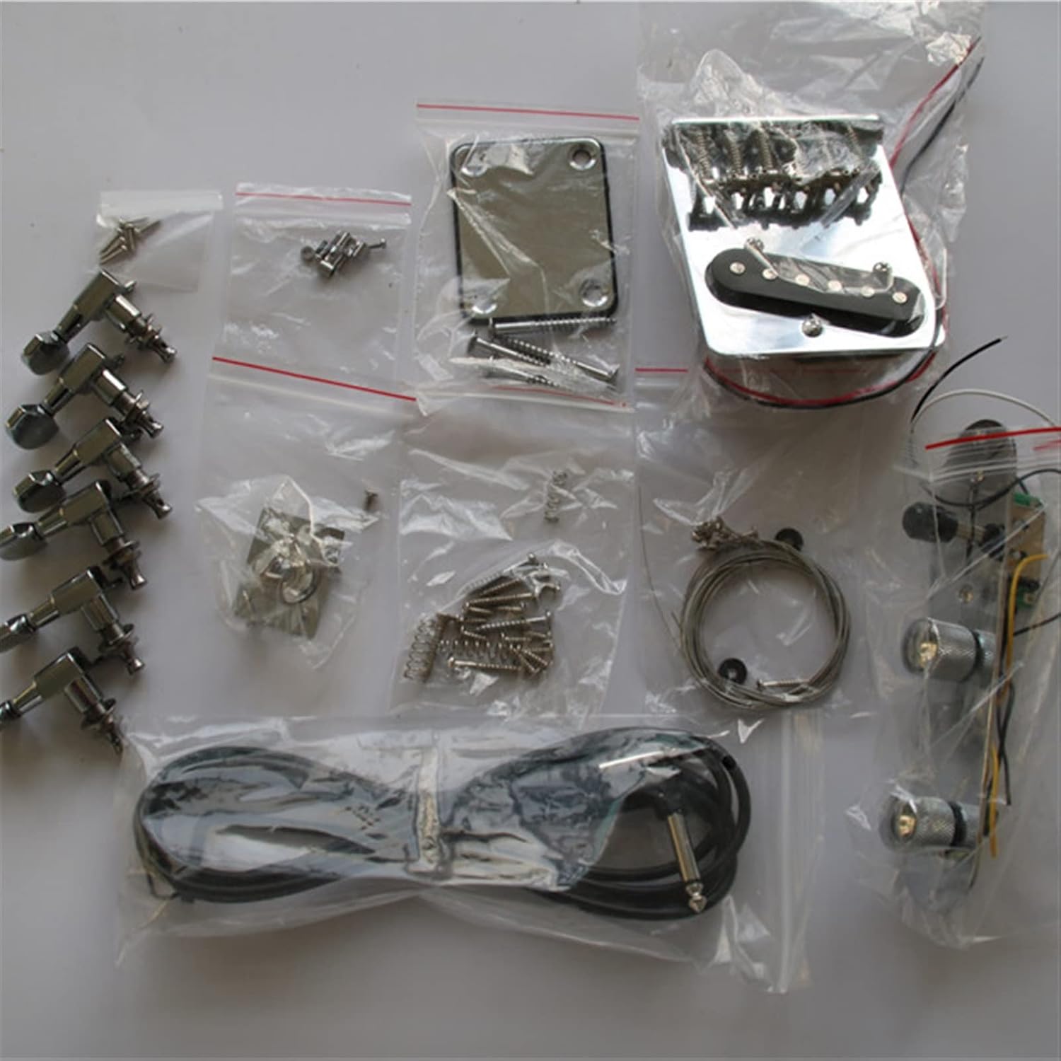 TSTS Unfinished Guitar DIY Kit Basswood Body with Rosewood Fingerboard Includes All Mounting Screws Unfinished Electric Guitar Kit