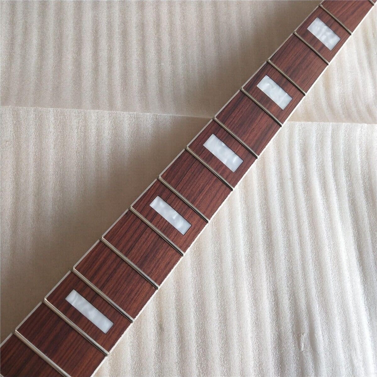 Maple Jazz Bass Guitar Neck 21 Fret 34inch Rosewood Fingerboard Inlay Yellow