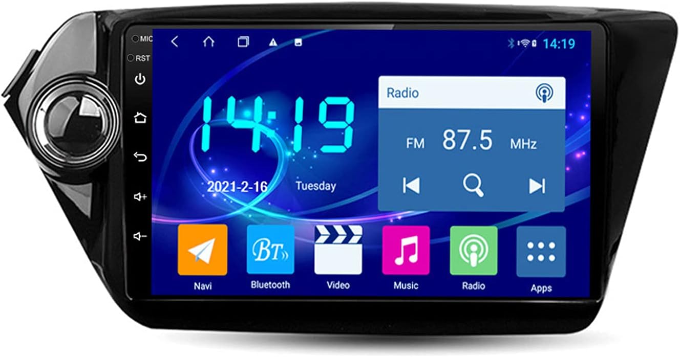 Android Car Radio, 2 Din Bluetooth Hands-Free Car Stereo Radio FM Receiver, for Kia Rio 3 2010-2015 Built-in Microphone Bluetooth 4.0 Support SWC Mirrorlink Carplay DSP