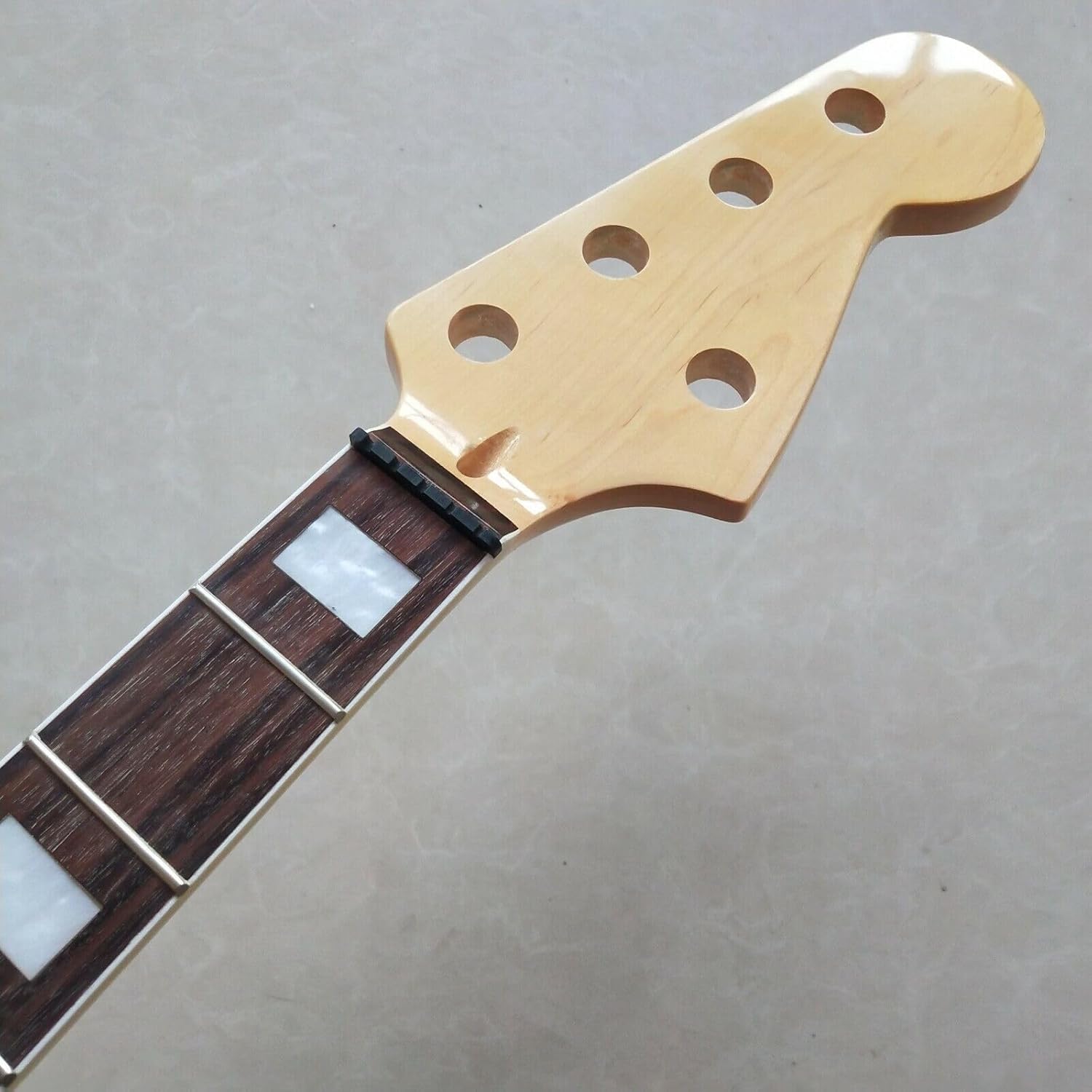 5 String Bass Guitar Neck 20 Fret Maple Rosewood Fingerboard Inlay Replacement Parts