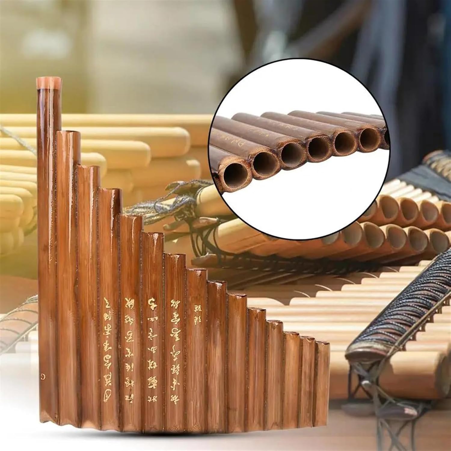 pan flute for beginners Durable Woodwind Instrument Wood Beginners Learning Pan Pipe Instrument Fine