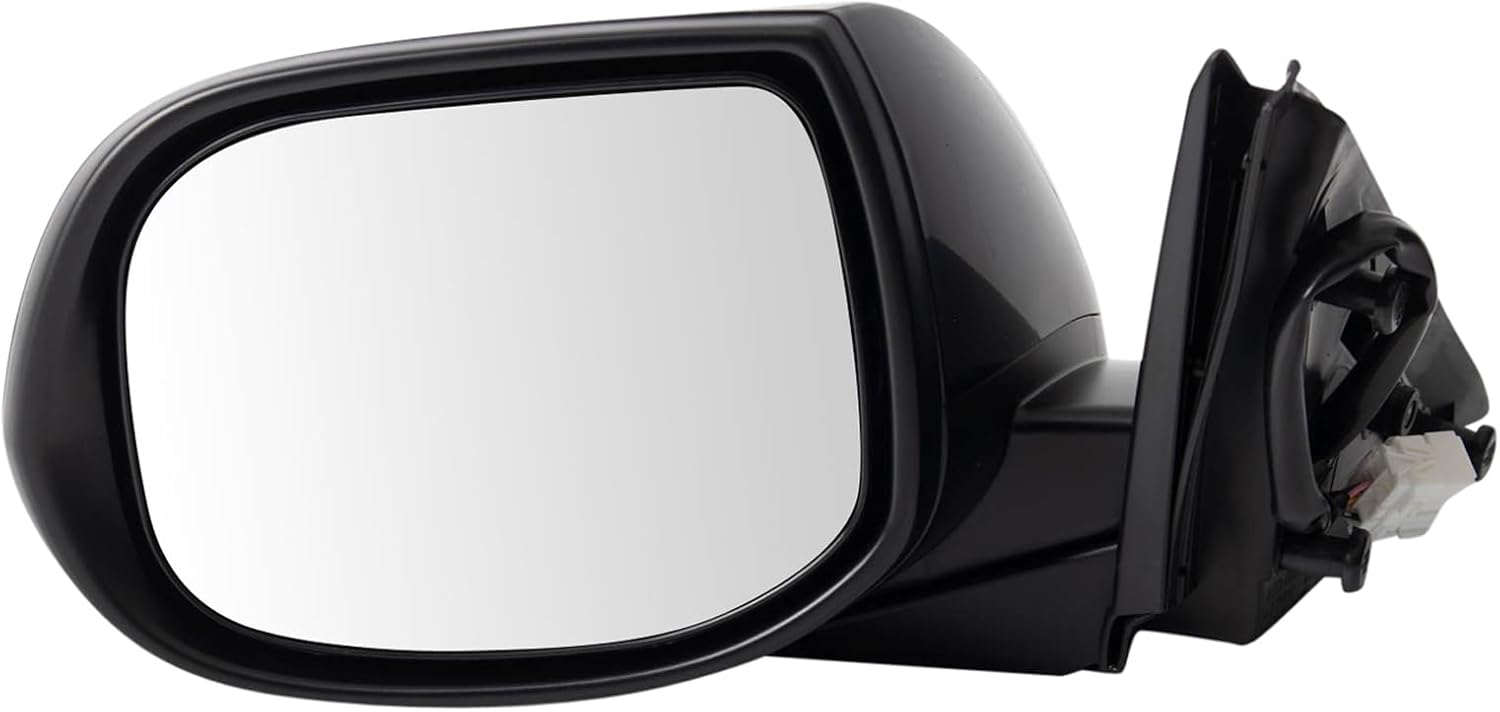 TRQ Driver Side Mirror Assembly Power Heated Turn Signal Foldaway Paint to Match Compatible with 2009-2014 Acura TSX