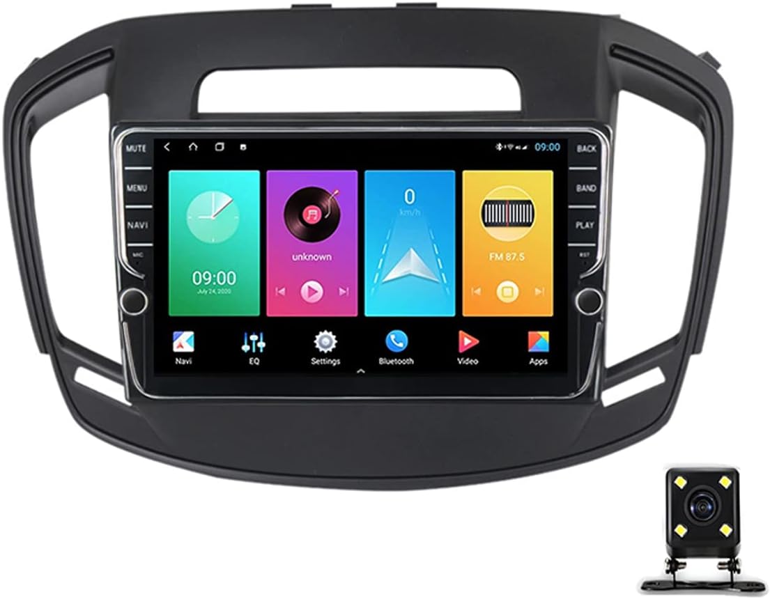 Double Din Car Stereo Receiver, 9 Inch Touch Screen Car Radio Bluetooth, WiFi, USB, FM Radio, with Carplay and Android Auto, for Opel Insignia 2013-2017 with Backup Camera
