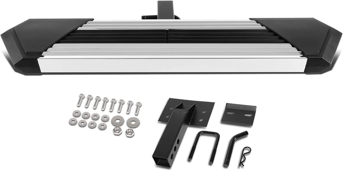 DNA MOTORING Universal Trailer Truck Towing Heavy Duty 35in Hitch Step Bar for 2” Receivers, Rear Bumper Protector for Vehicle, Pickup, car, PT-ZTL-8273-SSBK