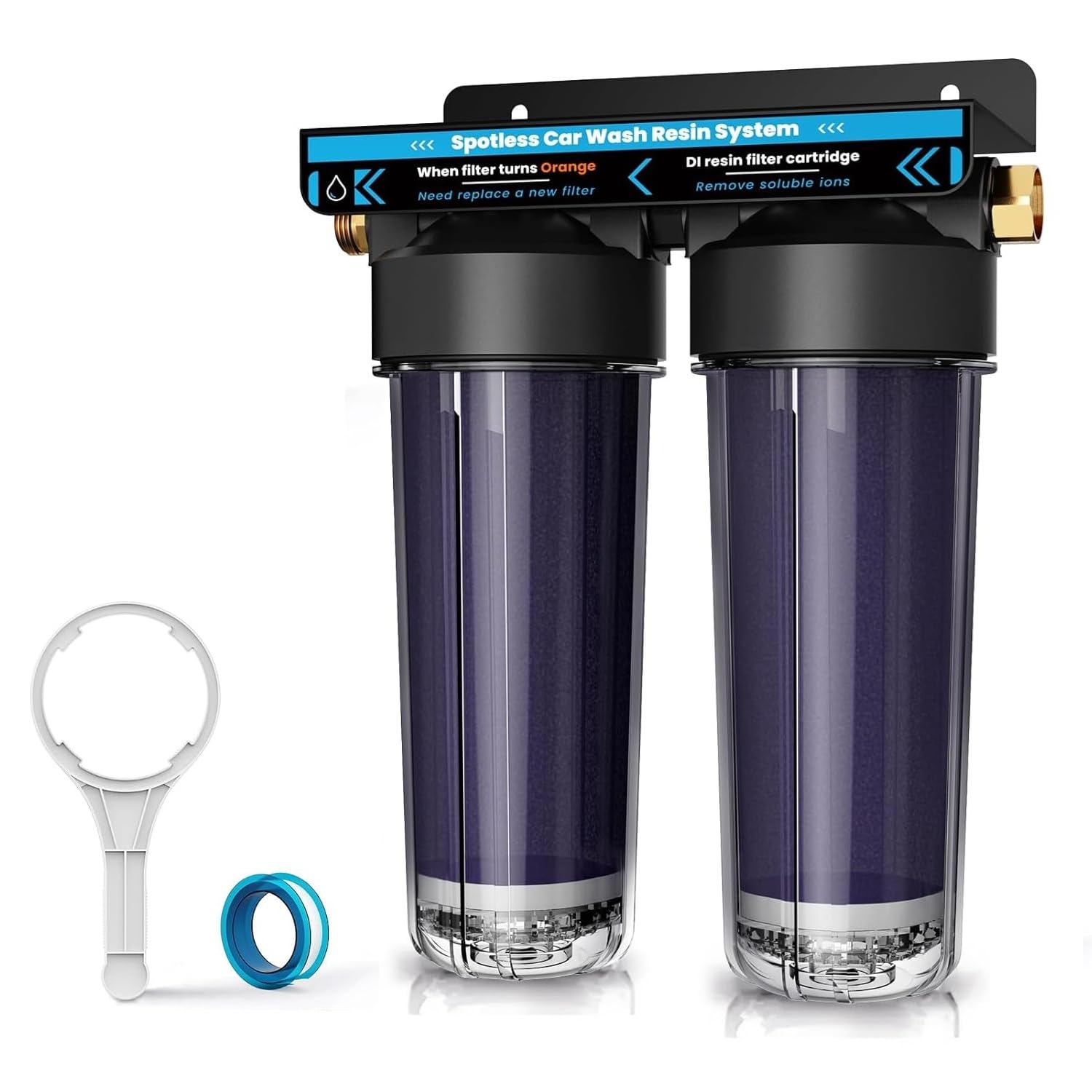 Deionized Spot-Free Car Wash Rinse System, Spotless Water System for Car Wash, Portable Water Deionizer for RV, Motorcycles & Auto Detailing