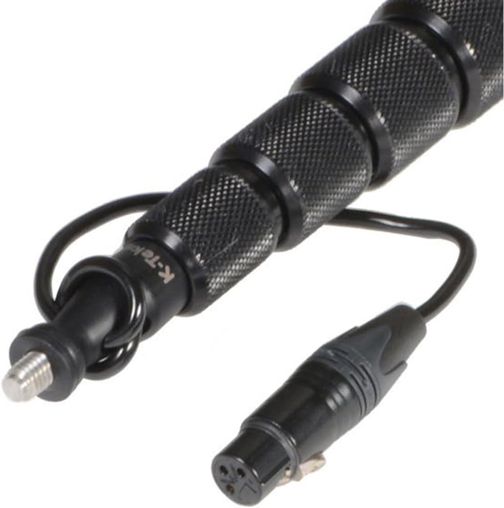 K-Tek KE79CCR Avalon Series Aluminum Traveler Boom Pole with Coiled Cable, 3-Pin XLR, Side Exit (One Pack)
