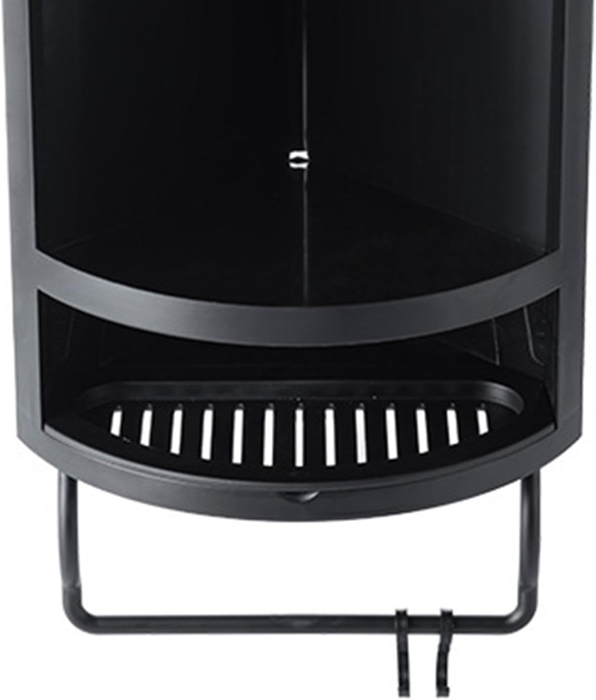 Corner Shower Rack Wall Mount Float Shelves Easy to Install Shower Corner Stand Float Shelves Storage for Toilet Hotels, White(Black)