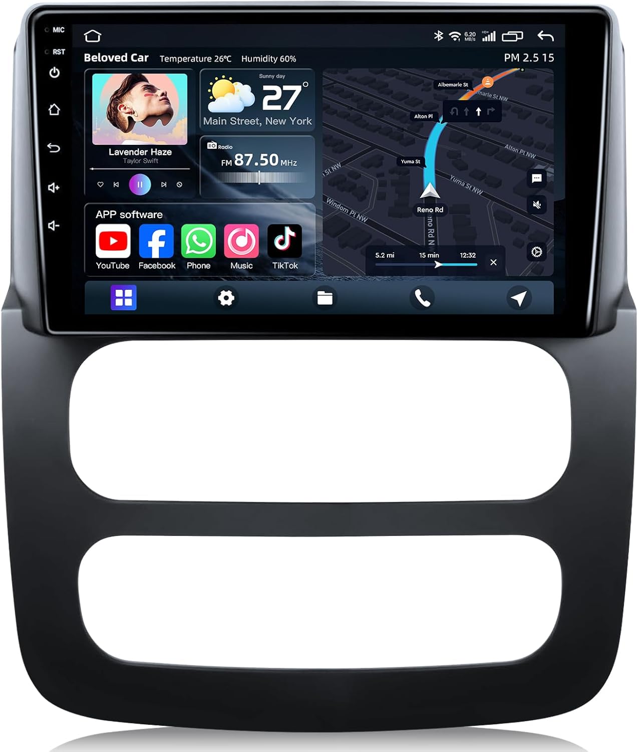 8Core 4GRAM 64GROM Car Radio for Dodge Ram 1500 2500 3500 2002 2003 2004 2005: 9 Inch 1280x800 IPS Touchscreen for Ram Wireless CarPlay/Android Auto Bluetooth WiFi GPS FM DSP 1080P Backup Camera