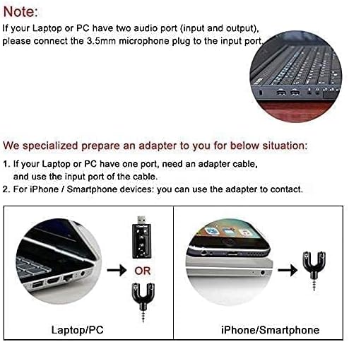 Recording Microphone 3.5mm Plug and Play PC Microphone, Broadcast Microphone with Desktop Tripod for Computer Desktop Laptop