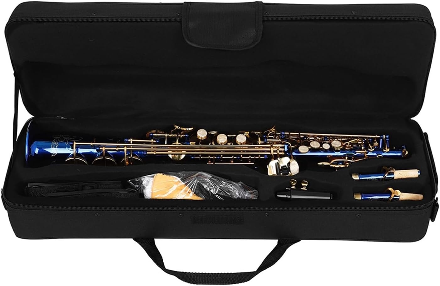 Saxophone for Beginners B Flat Soprano Saxophone Woodwind Instrument Beginner Adult Grade Test Performance Level Straight Saxophone