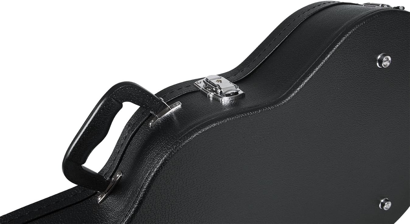 Gator GWE-LPS-BLK Hard-Shell Wood Case for Single-Cutaway Electric Guitars such as Gibson Les Paul - Bundle with Picks, Cable, Strap, and Austin Bazaar Polishing Cloth