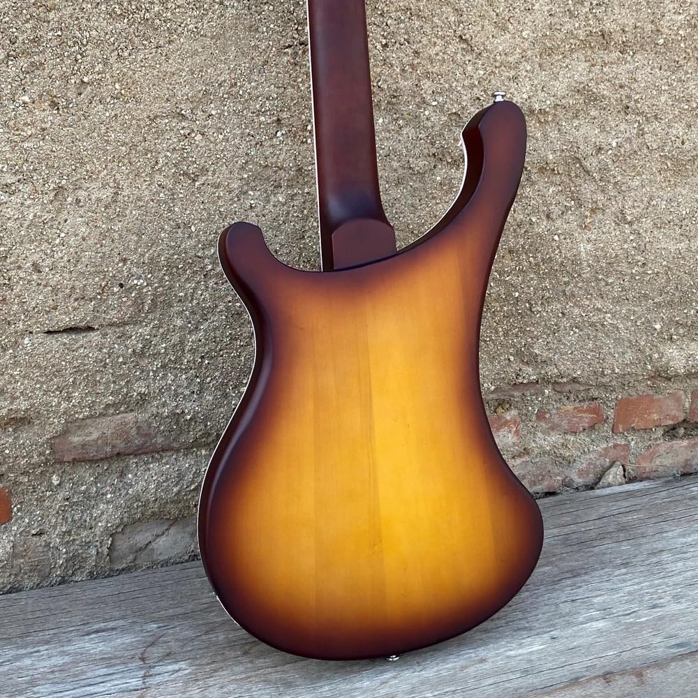 4-String Electric Bass Guitar - Satin Sunburst Finish, 22-Fret Rosewood Fretboard