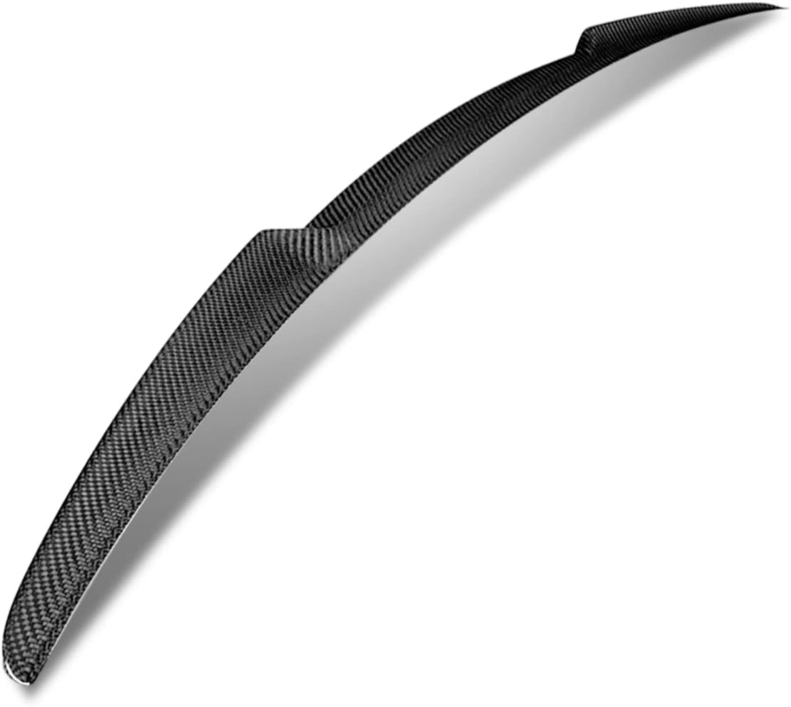 DNA MOTORING 2-SPC-6310-CF Black Carbon Fiber V-Style Rear Trunk Lid Spoiler Compatible with 2008-2016 A5 Quattro Coupe Models