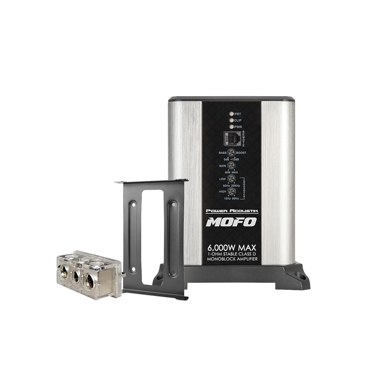 Power Acoustik Class D Monoblock Amplifier – 6,000 Watt Mono Subwoofer Amplifier for Car Audio, Compact and Stylish Car Mono Amp with Variable Bass Boost and Signal Protection