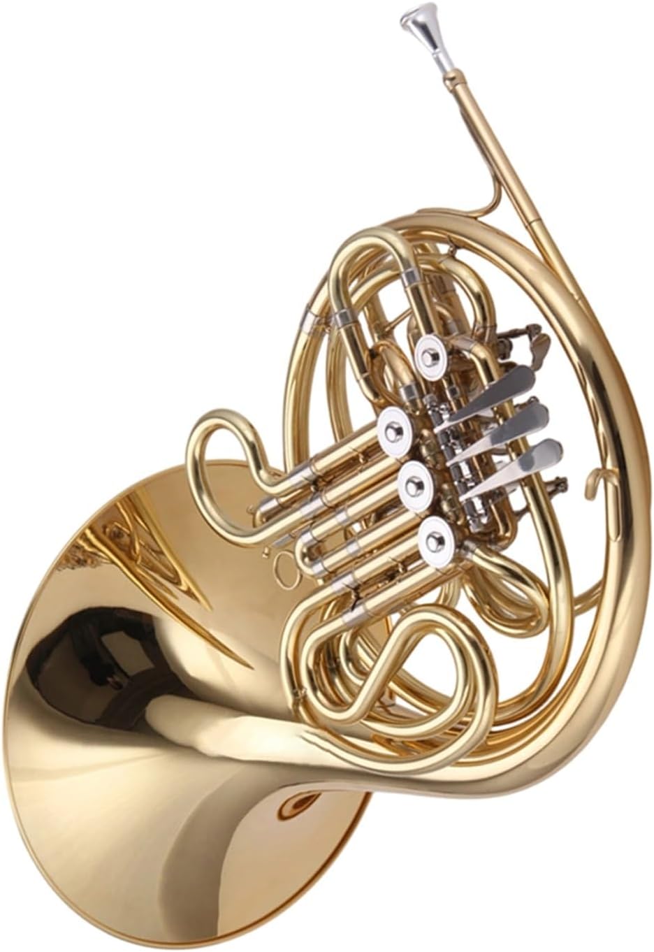 4 Key French Horn Four Key Double Row B Flat To F Brass Lacquer Gold Round Professional Performance