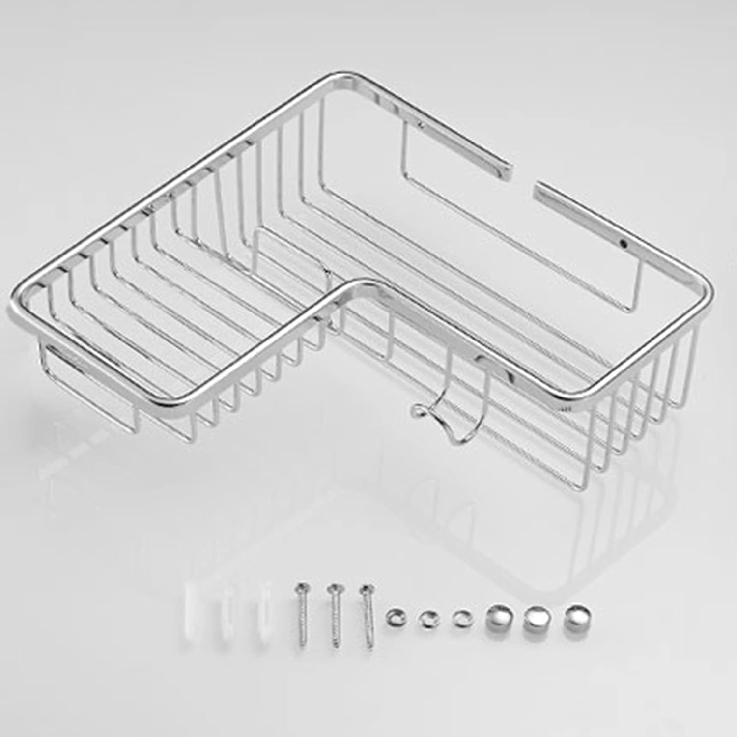 Xzeit Shower Shelves,Corner Shower Caddy, Adhesive No Drilling Bath Shelf, Wall Mounted Shower Storage Rack, for Kitchen, Dorm