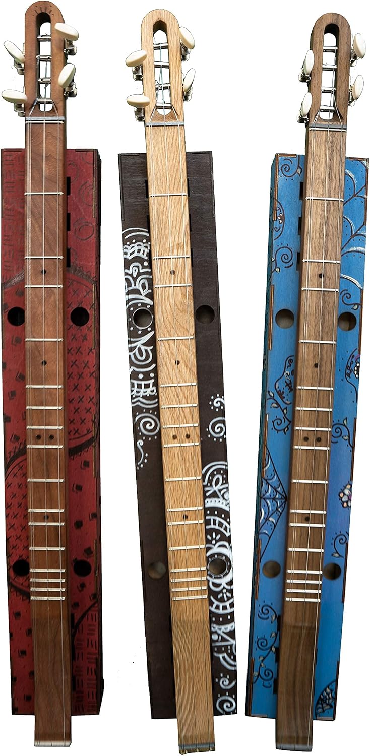 Mountain Dulcimer KIT All WOOD Build-it-Yourself 4-String Dulcimer with CHERRY neck. FUN and EASY to Build and PLAY! Great for Travel, GIFT, Group or Homeschool Activity - DIY Kit - Made in USA