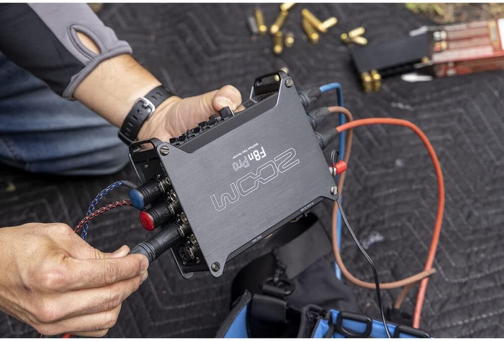 Zoom F8n Pro MultiTrack Field Recorder Bundles with 4x Zoom ZDM-1 Podcast Mic Pack with 2x 4 AA Batteries & Charger and 2x 64GB Extreme PRO Memory Card