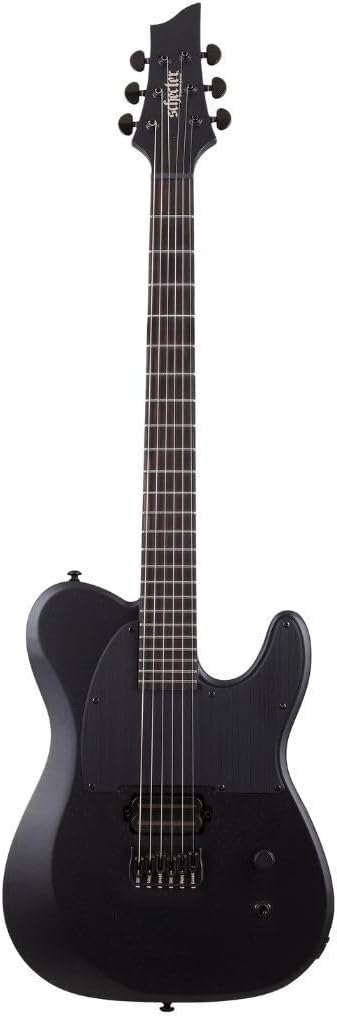 Schecter PT Black Ops 6-String Electric Guitar with Mahogany Body and Ebony Fingerboard (Satin Black Open Pore)