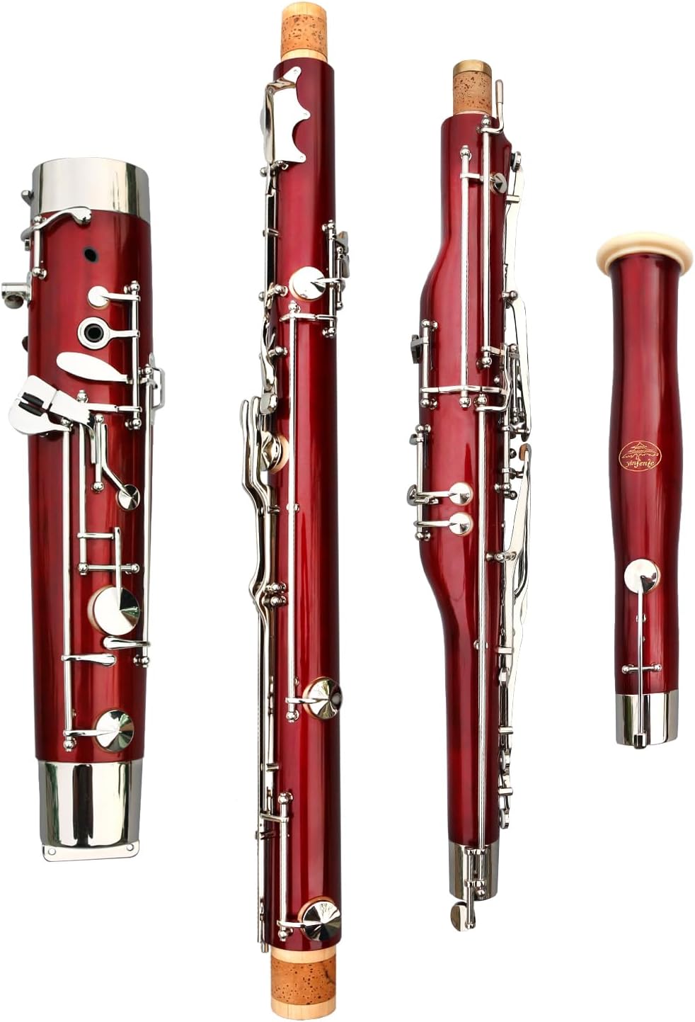 Brilliant sound Bassoon C Key 26 Keys Woodwind Instrument with Case Accessories