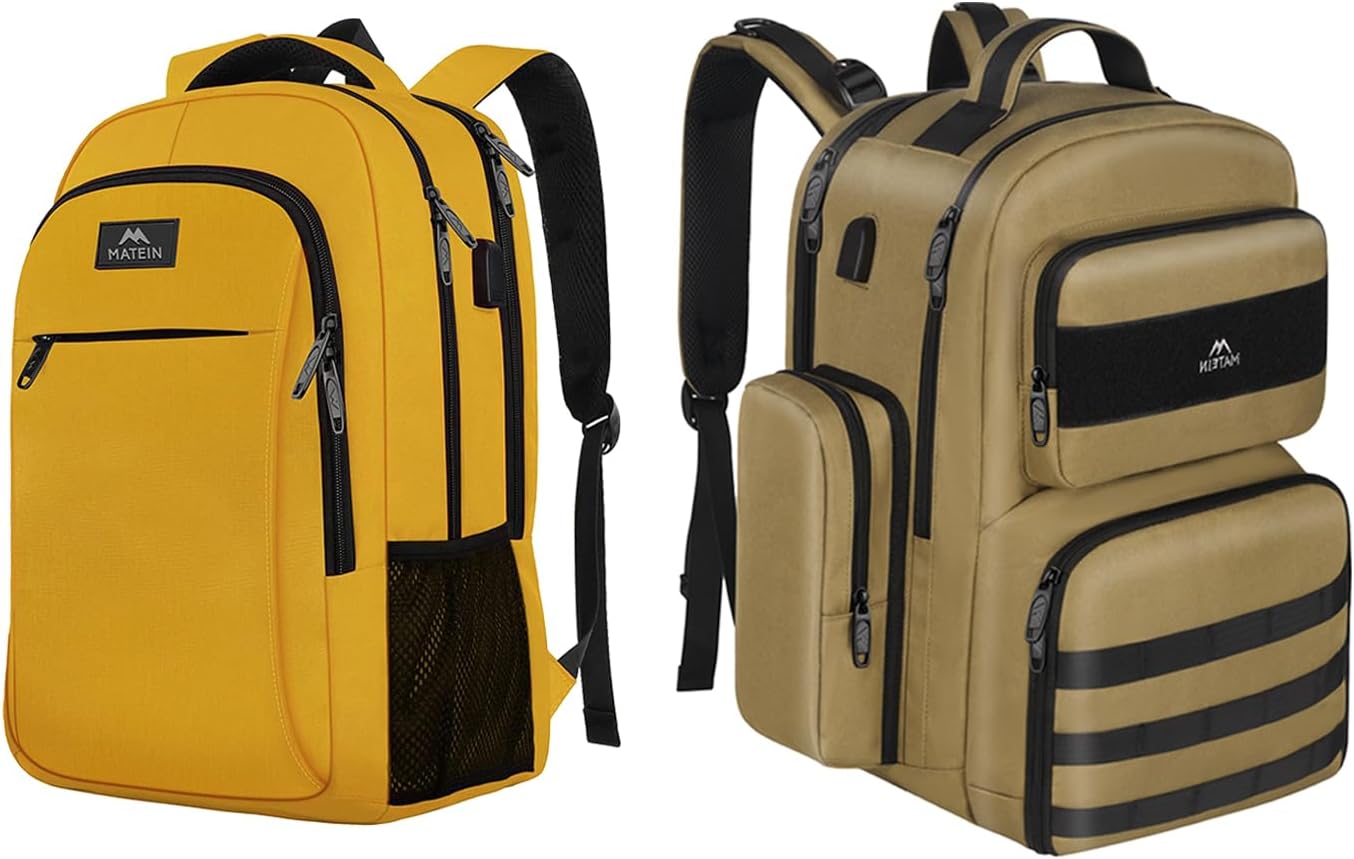 MATEIN Travel Laptop Backpack, Sturdy Anti Theft Backpack with USB Charging Port, Lunch Backpack for Men, 17 Inch Travel Laptop Insulated Cooler Bag