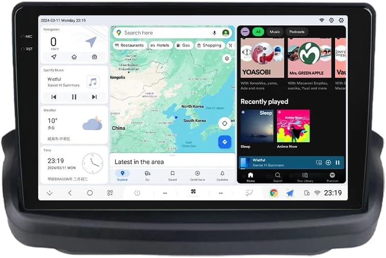 MekedeTech DUDUAUTO DUDU6 Android 13 Car Stereo for Hyundai Rohens Coupe Genesis Coupe 2009-2011 9.5 inch Carplay Touch Screen Car Head Unit Replacement,8G RAM 256GROM