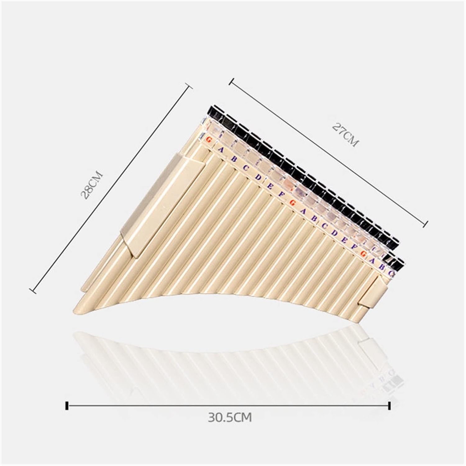 Double Row 36 Pipes Pan Flute Pan Pipe C Key ABS Plastic Traditional Woodwind Musical Instrument (Color : 3)