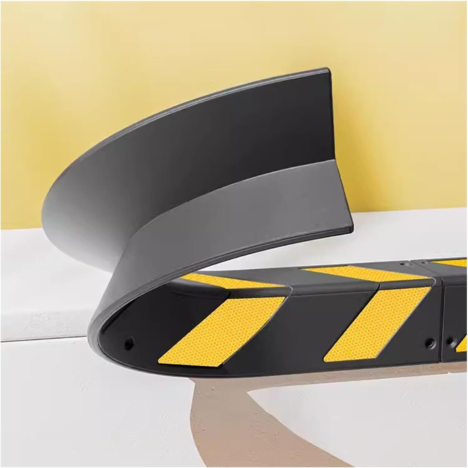 Car Parking Protector Wall Corner Guard Parking Garages, Reflective Wall Corner Bumper Pad, The Corner No Warping Warning Corner, Rubber Edge Reflective Corner for Parking Lot Hotel,31x3.93-0.39in-9pc