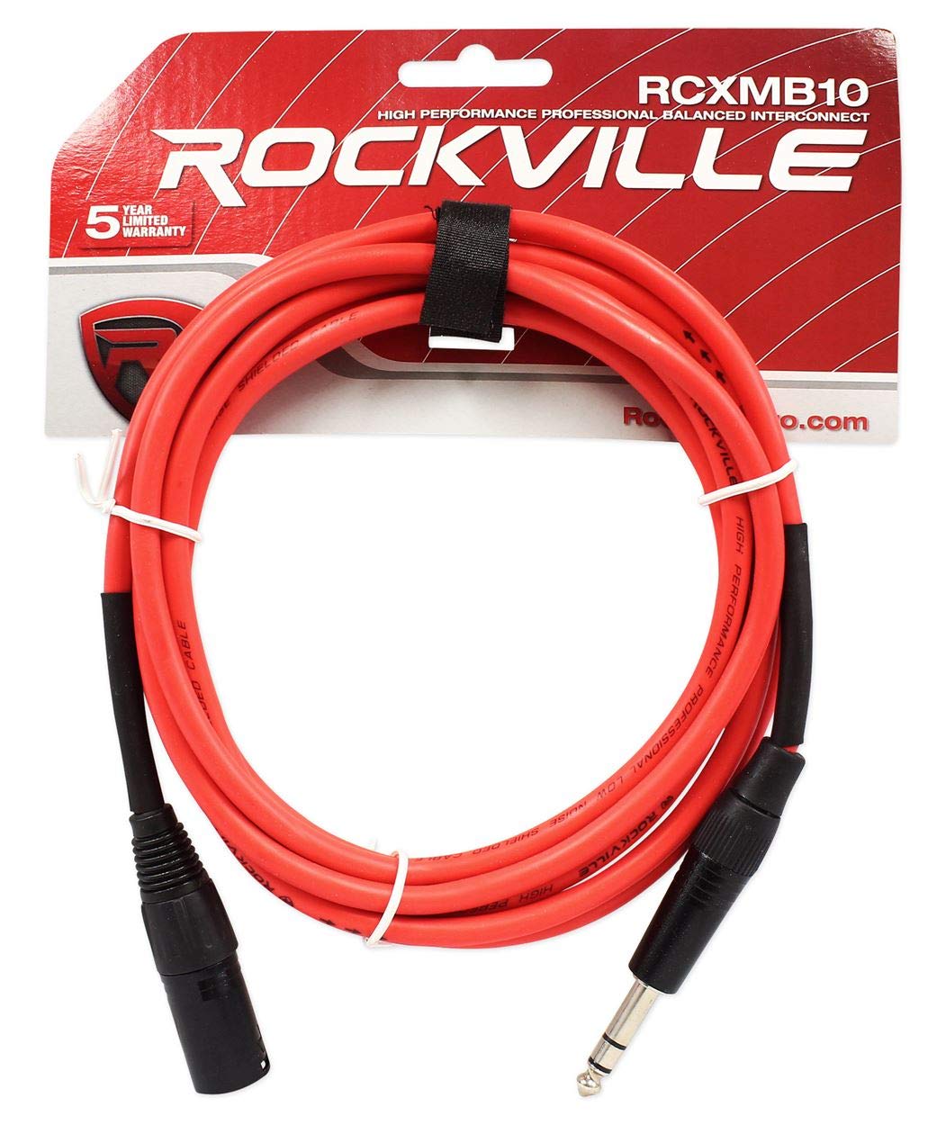 Rockville RCXMB10 Bundle: 10-Ft REAN XLR Male to 1/4