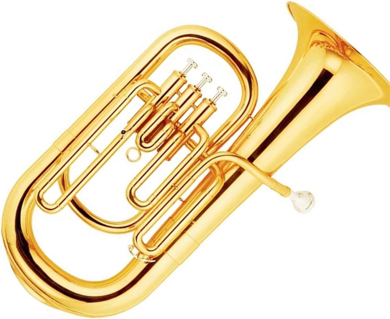 Beginner euphonium Brass Body Gold Lacquer Euphonium 3 Pistons Tone Bb