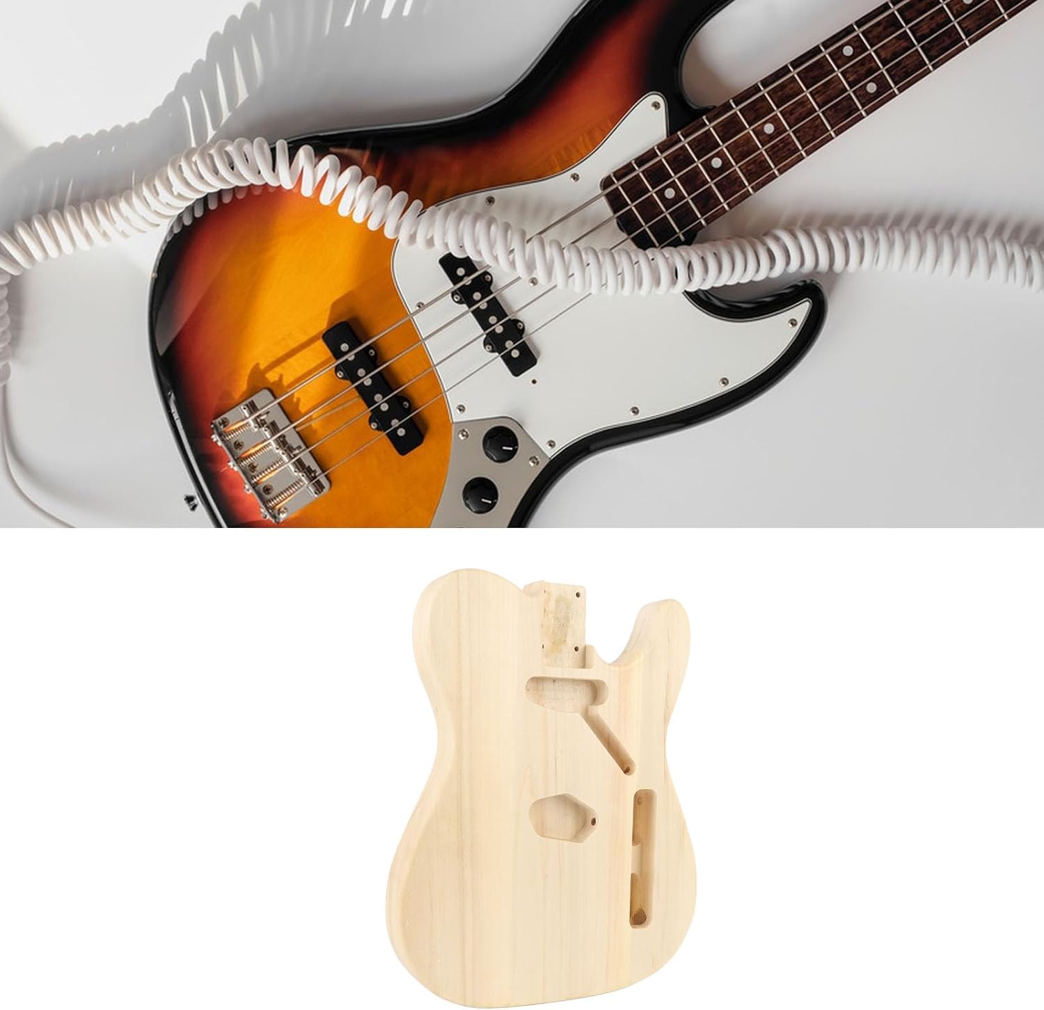 Walnut Wood Electric Guitar Body, Single Pickup Hole Replacement, Crafted with Excellent Attention to Detail for Guitar Components