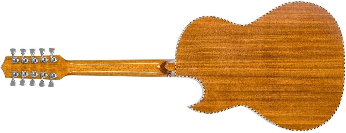 H. Jimenez LBQ1ENM El Esta'ndar Acoustic-Electric Guitar, Bajo Quinto Natural Mahogany,With Cutaway and Electronics