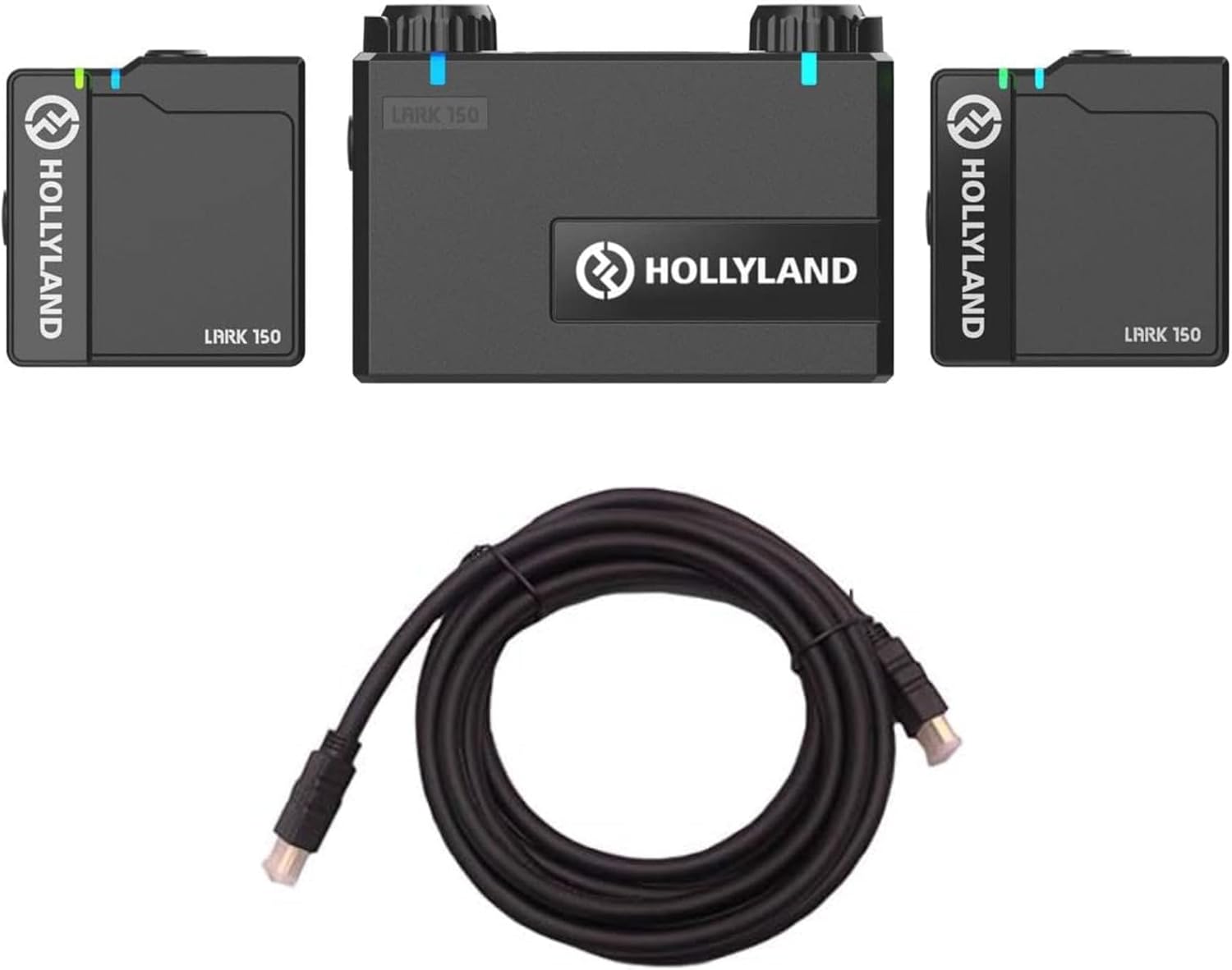 Hollyland HL-Lark 150 Duo-B with HS-101 24K Golded Plated HDMI Cable