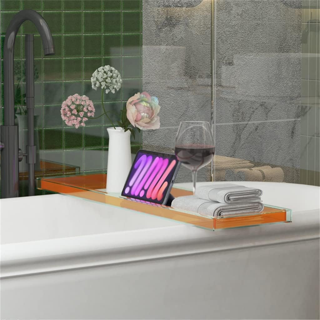 VIDI Bathtub Rack Double-Layer Acrylic Household Japanese-Style Bath Shelf Put Storage Box Tray on The