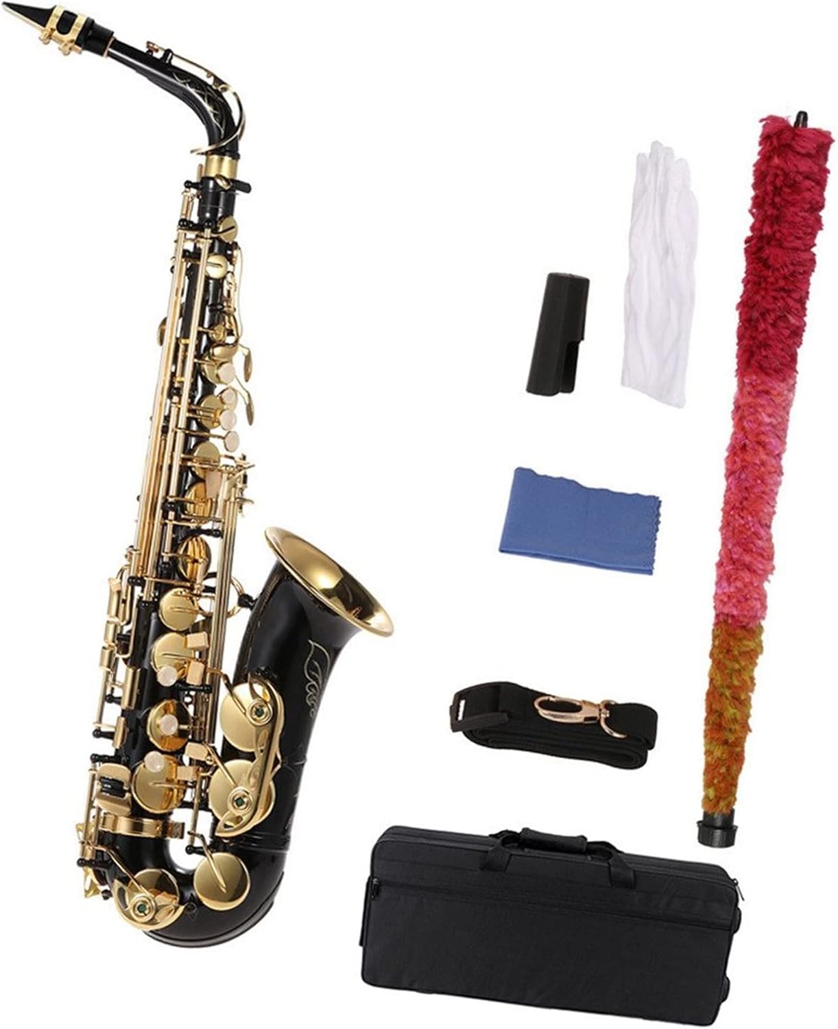 EB Alto Saxophone Brass Lacquered Gold E Flat Sax 82Z Key Type Woodwind Instrument