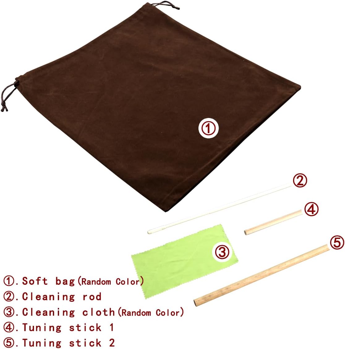 18 Pipes Pan Flute F Key Chinese Traditional Musical Instrument Brown Panpipe (18 right hand)