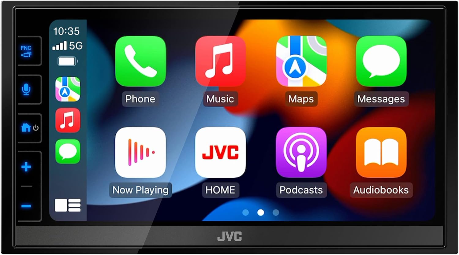 JVC KW-M785BW Wireless Apple CarPlay Android Auto Digital Media Player, Double Din, 6.8 Inch LCD Touchscreen, AM/FM, Bluetooth, USB Port, iDatalink Maestro, SiriusXM, Class D Amp, Car Radio