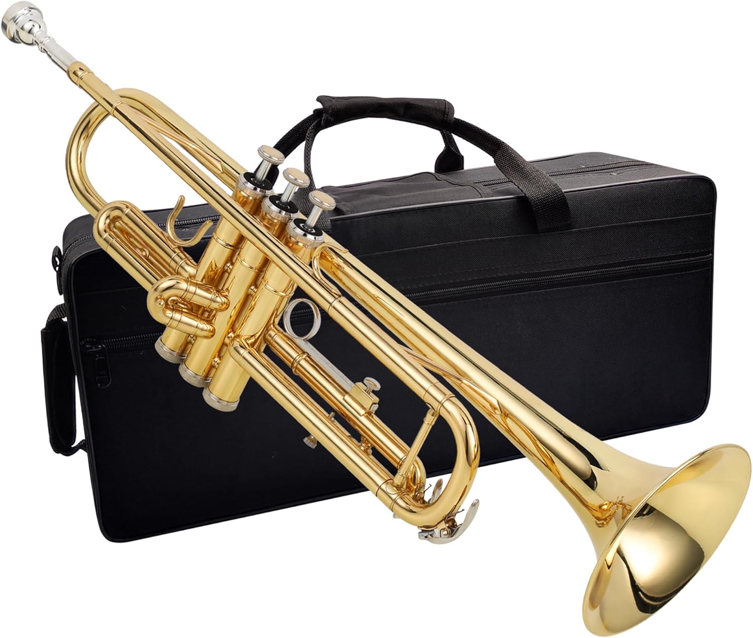 Bb Trumpet for Student Beginner Brass Wind Musical Instrument for Orchestra, Band, Concert Performance (Gold)